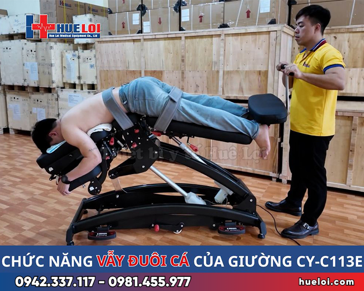 Giường nắn chỉnh cột sống bằng điện CY-C113E – nghiêng 52°/32°